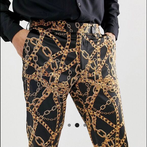 Gold Chain All Over Print 2pc Suit - Picture 7 of 12